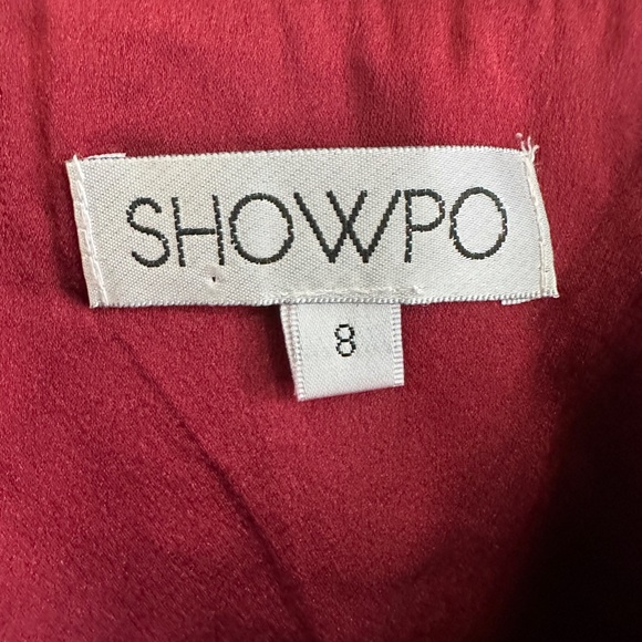 Showpo red satin bodysuit US size 4 - Picture 3 of 5